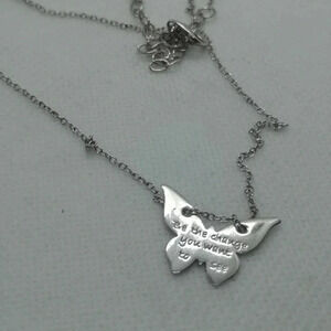 Sterling butterfly  necklace
